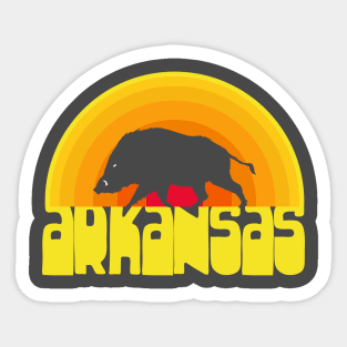 An Arkansas Pig in the Sun Sticker